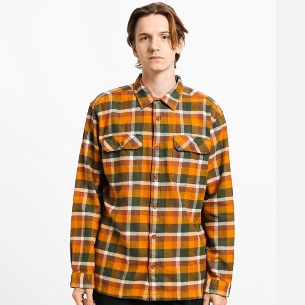Patagonia Organic Cotton Flannel Shirt‎ XL Plaid Workwear Button Front Mens